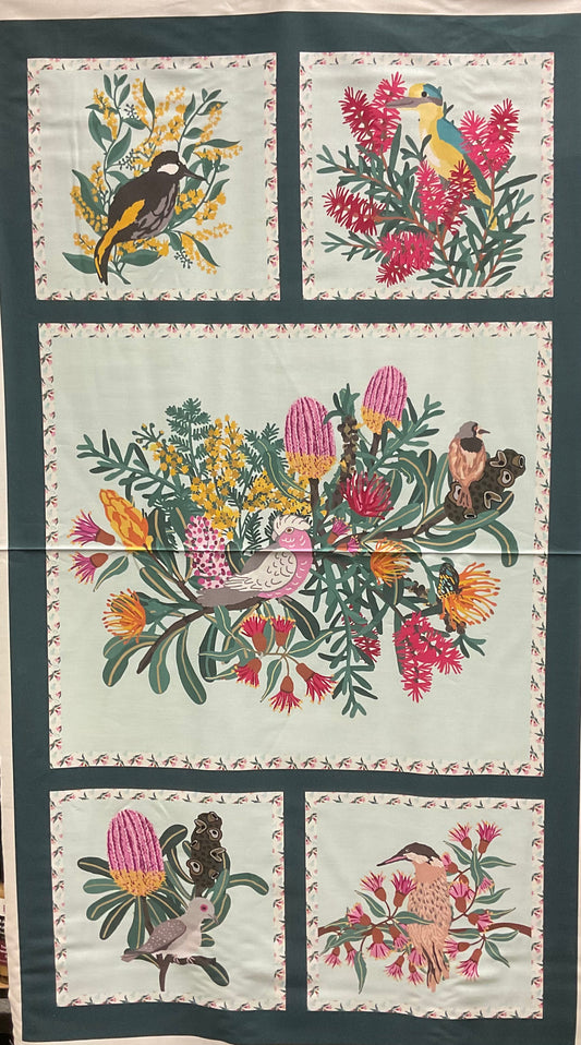 Fabric Panel - Native Bouquet by Annette Winter