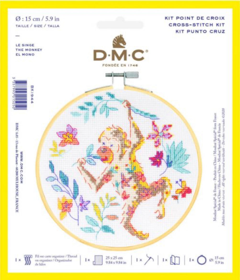 DMC 15cm Cross Stitch Kit - The Monkey