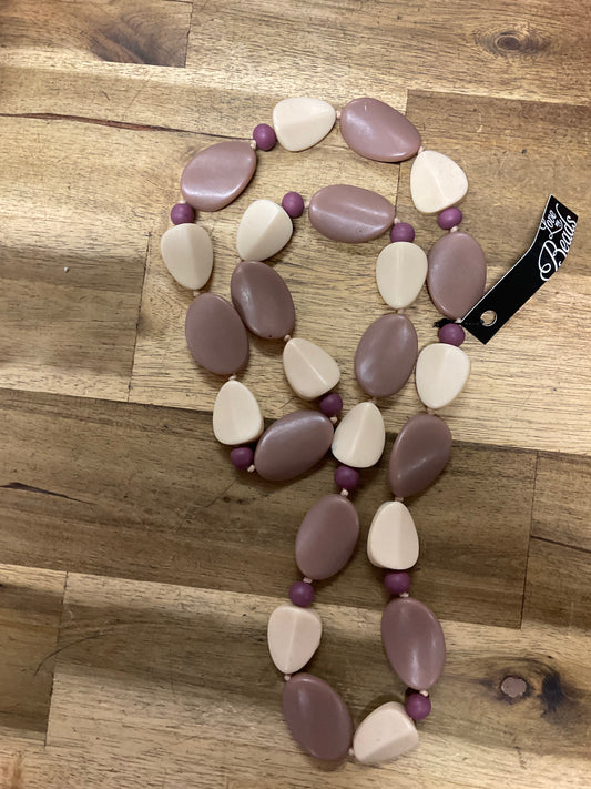 Resin Twist Necklace Coffee/Cream