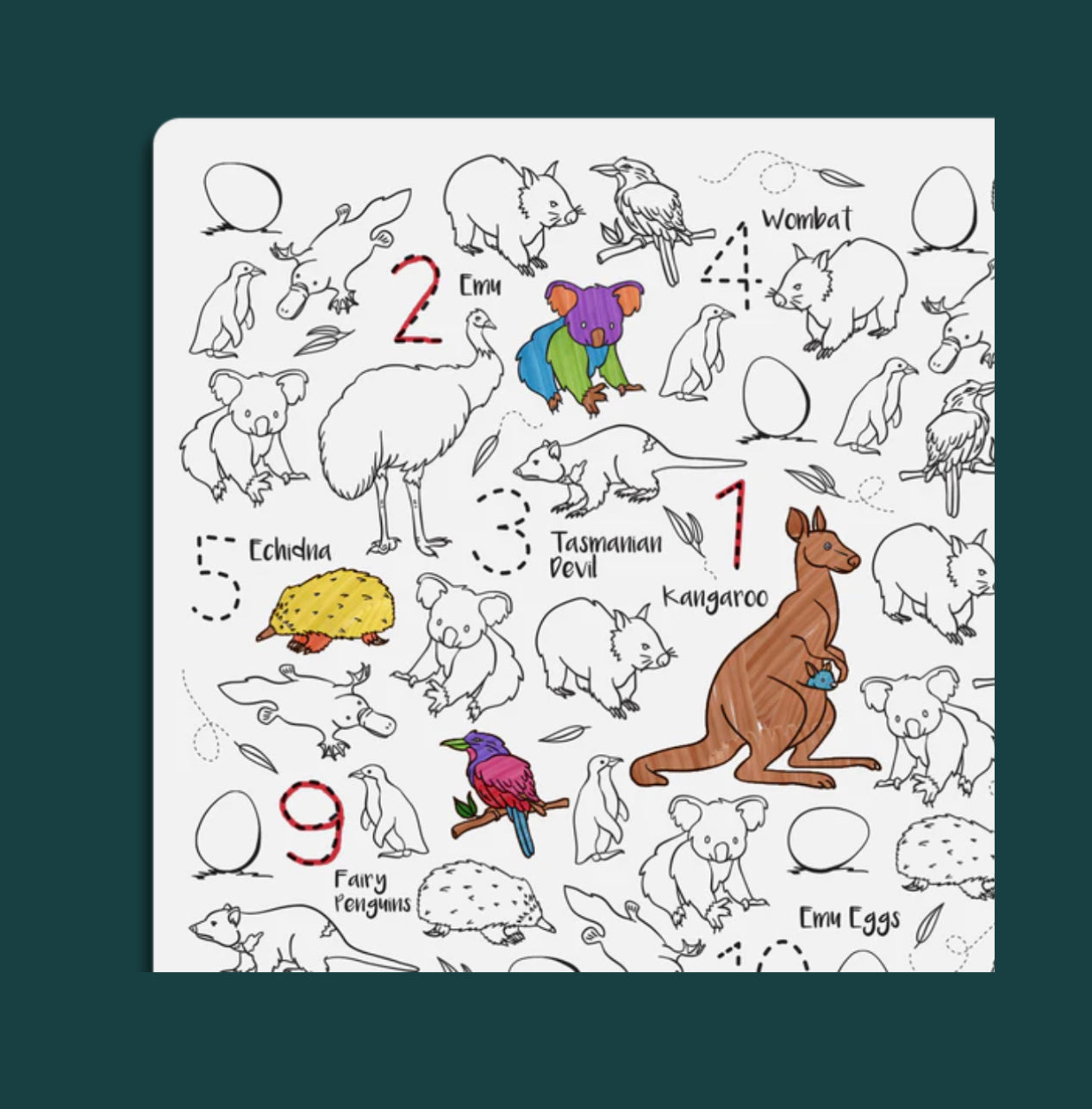 Heydoodle ABC Aussie Animals Mat Set