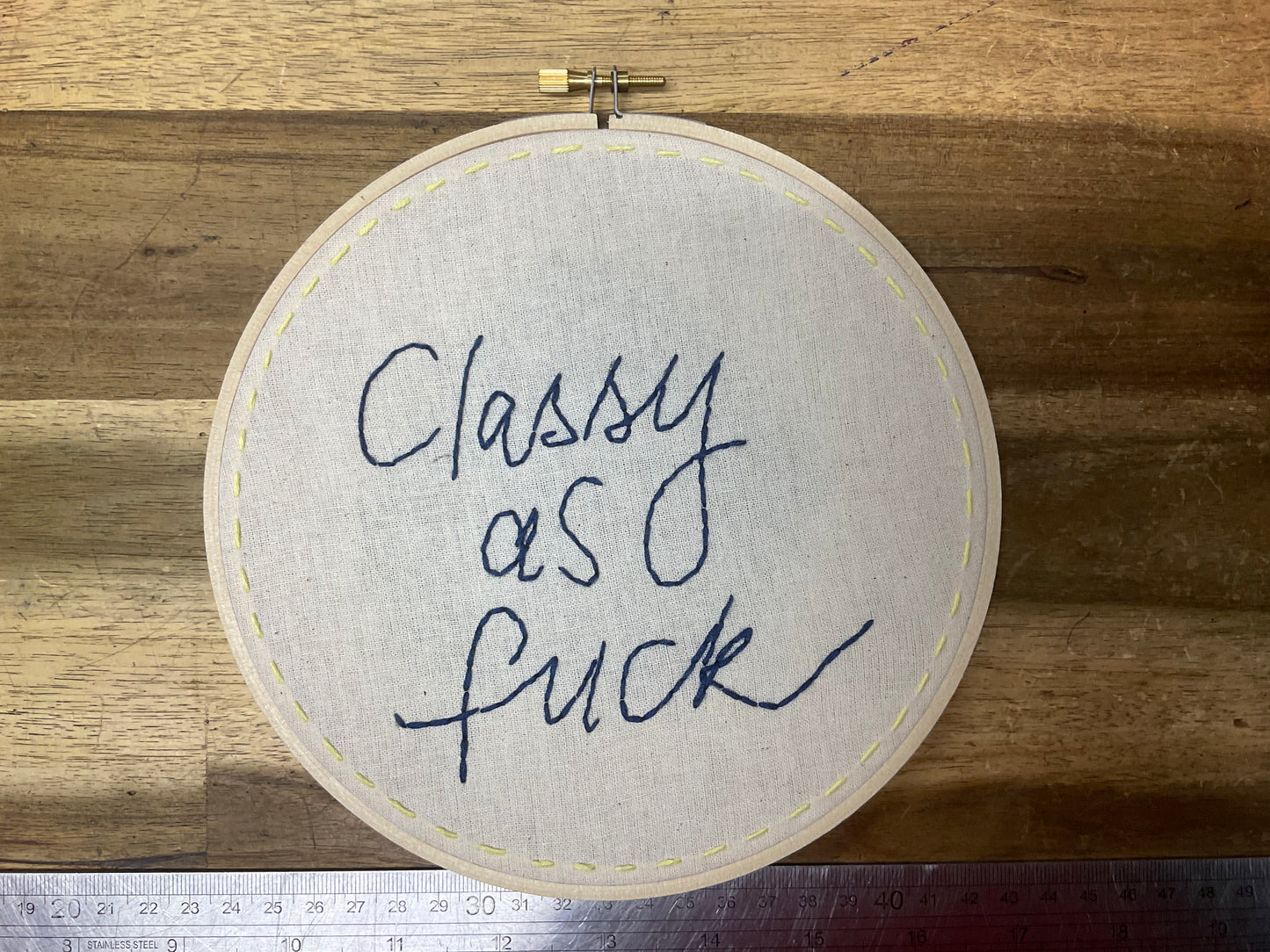 Naughty Corner Embroidery - Classy As F*ck 17.5cm