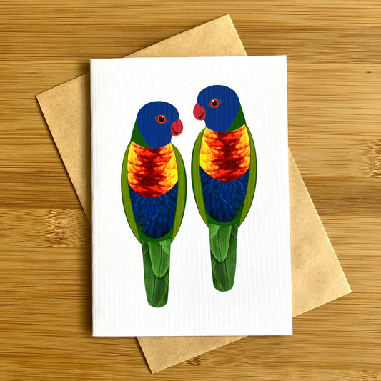 Card Rainbow Lorikeet