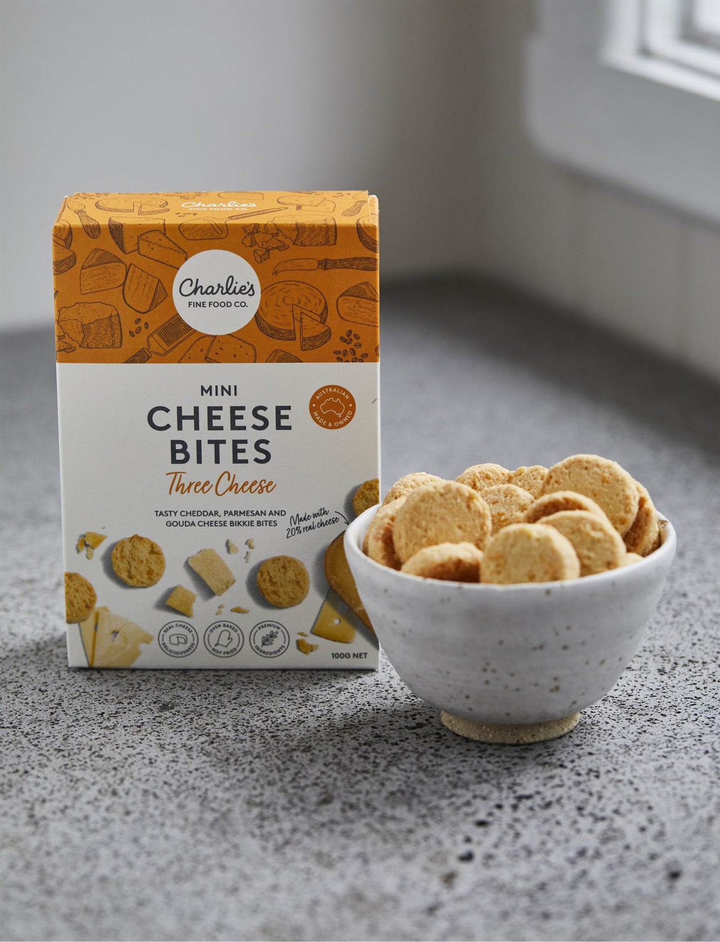 Mini Cheese Bites - Three Cheese