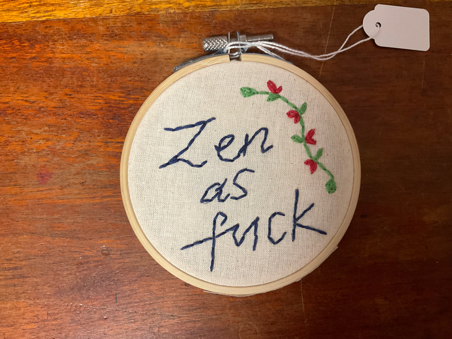 Naughty Corner Embroidery - Zen as F*ck 10cm