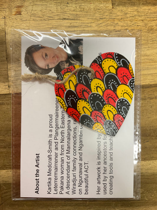 Handpainted Christmas Ornament Heart