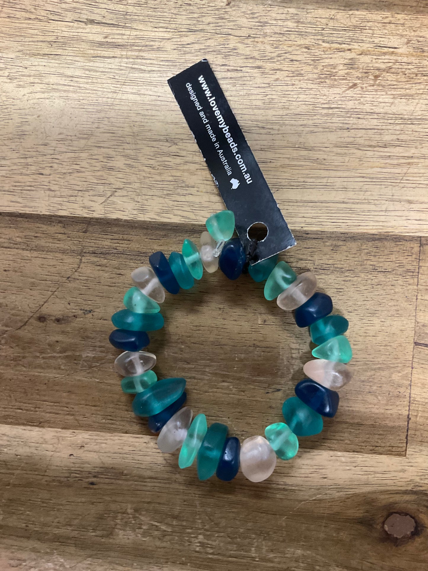 Bracelets Resin Chip - Mint/Teal/Clear/Sea Green
