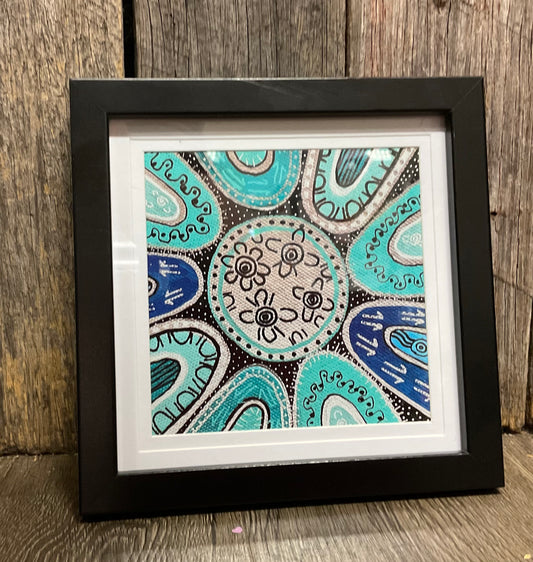 Framed Print Indigenous Art Muka (Salt Water)