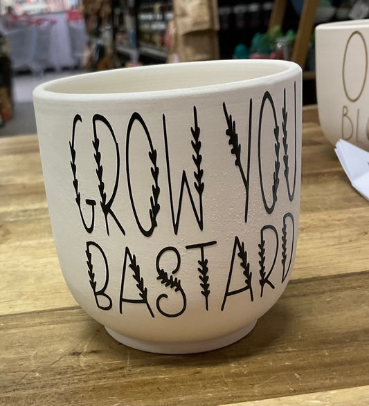 Funny Planter Grow You Bastard