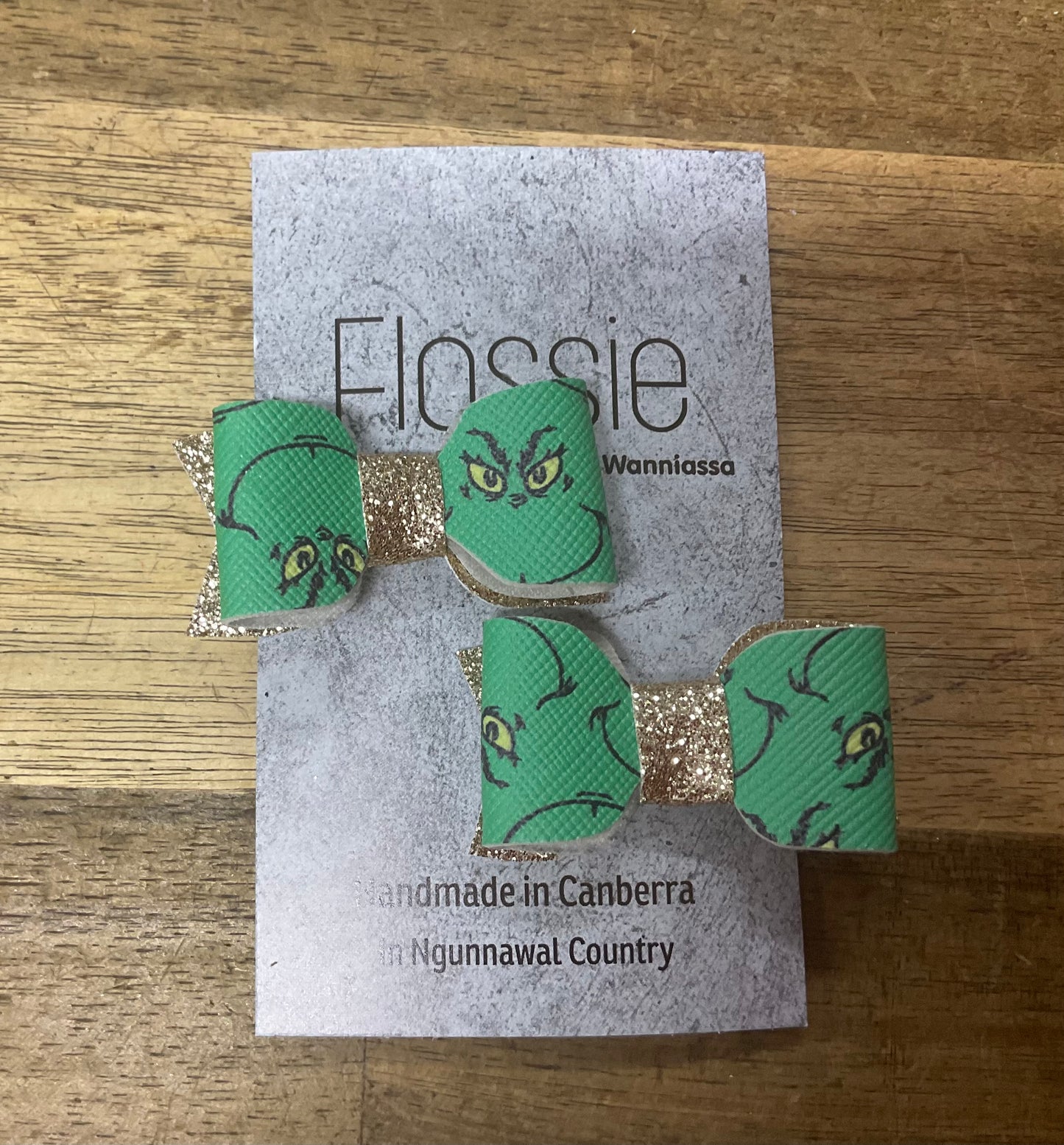 Mini Hair Bows Christmas x2 Set