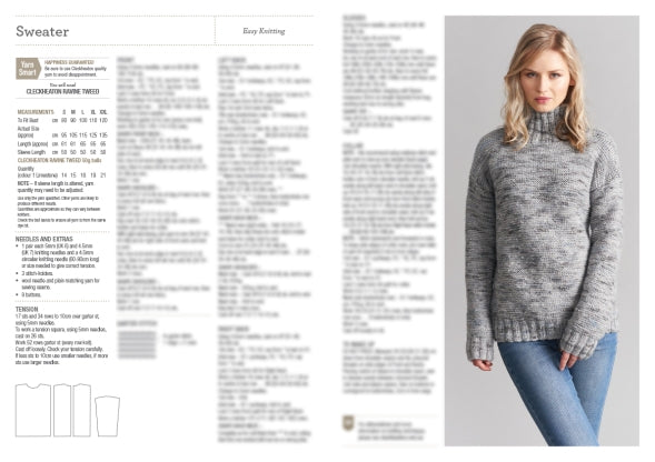 Pattern Cleckheaton Back Buttoning Sweater 1012