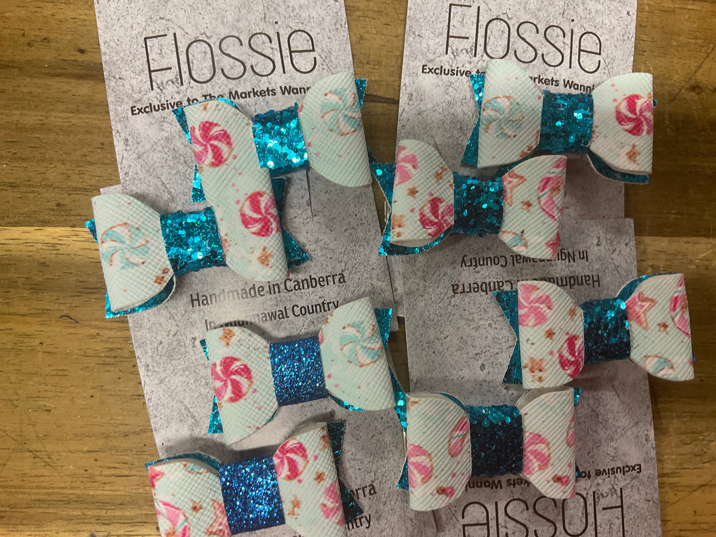 Mini Hair Bows Christmas x2 Set