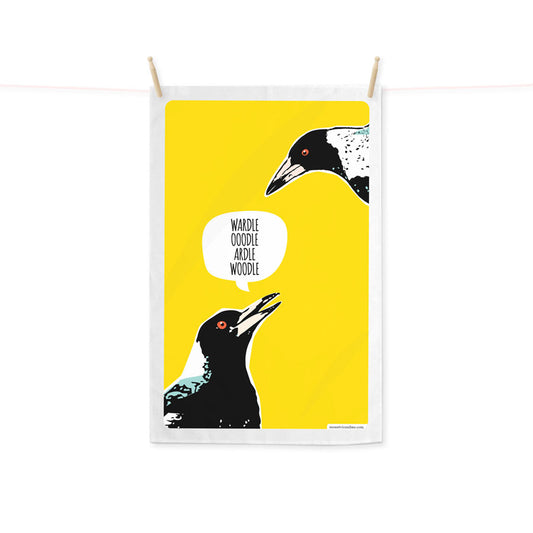 Magpie Talk Tea Towel