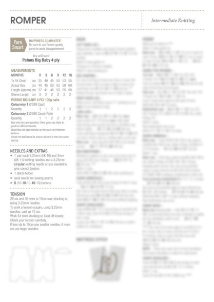 Patons Cute Baby Knits Leaflet 0039