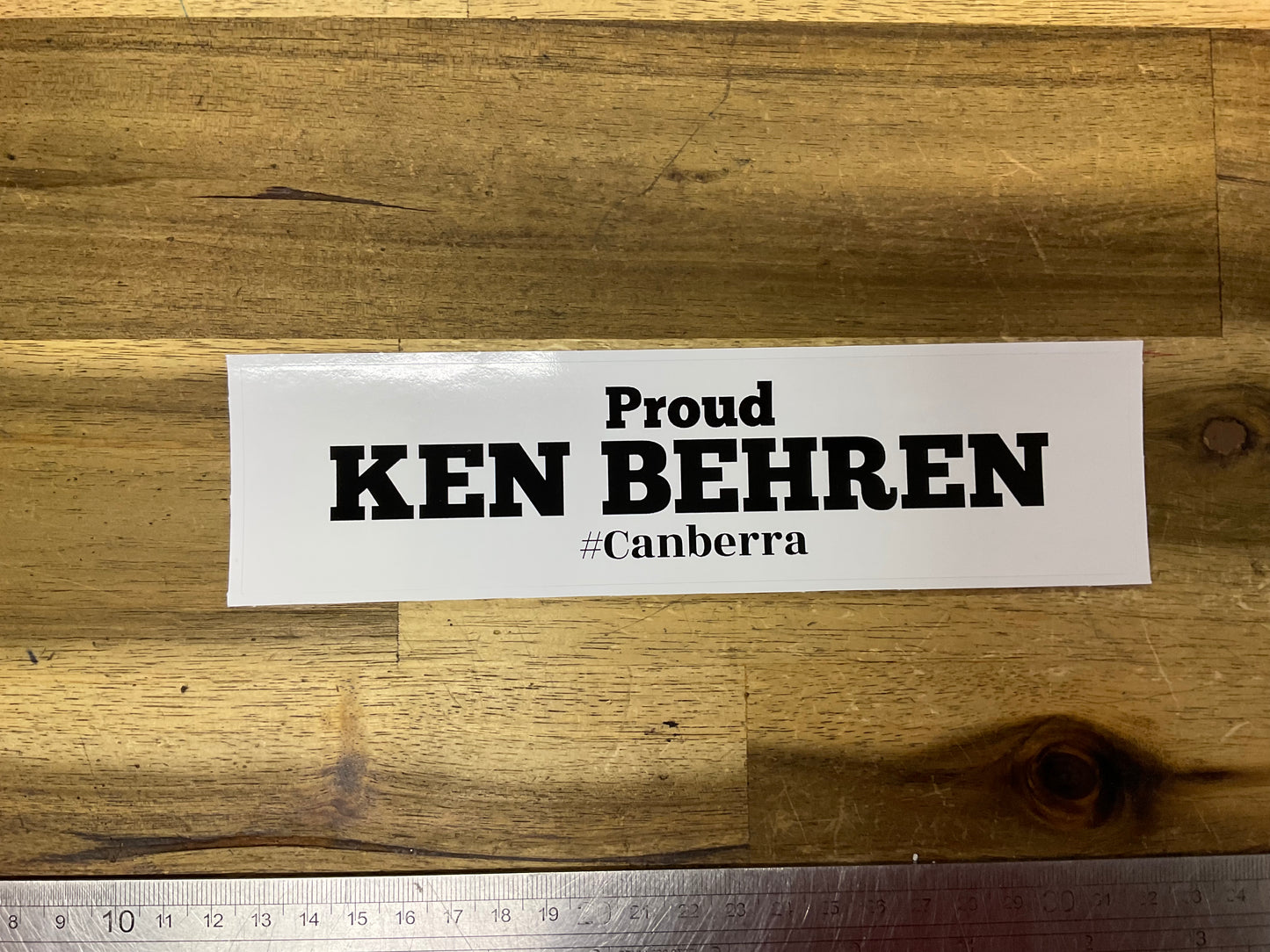 Bumper Stickers Canberra Proud Ken Behrens