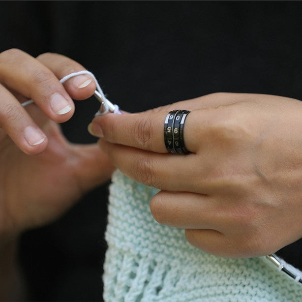 Row Counter Ring Black