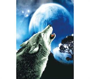 Needle Art World No Count Cross Stitch Howling Wolf