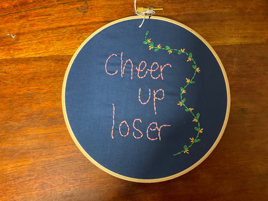Naughty Corner Embroidery - Cheer Up Loser 17.5cm