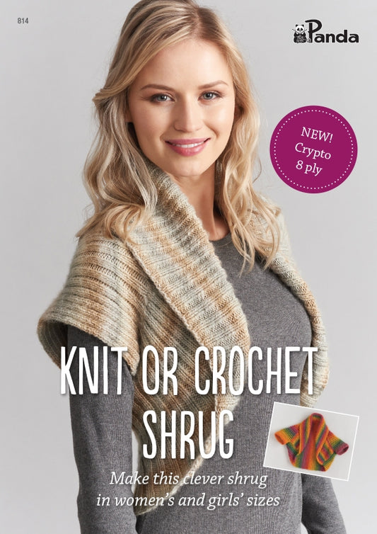 Pattern Knit Or Crochet Shrug 814