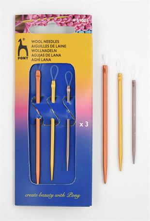 Pony Wool Needles - Anodised Aluminium