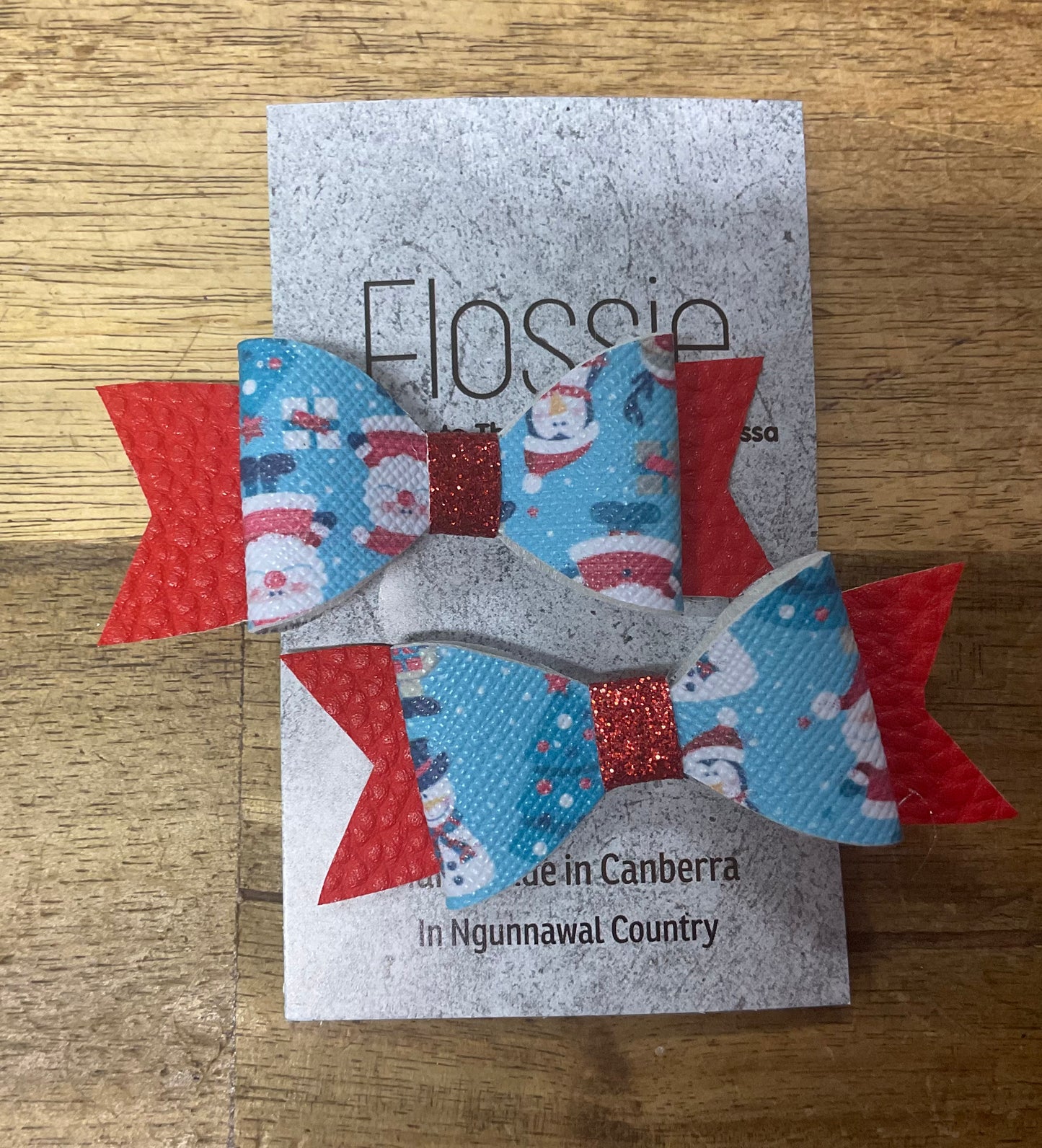 Mini Hair Bows Christmas x2 Set