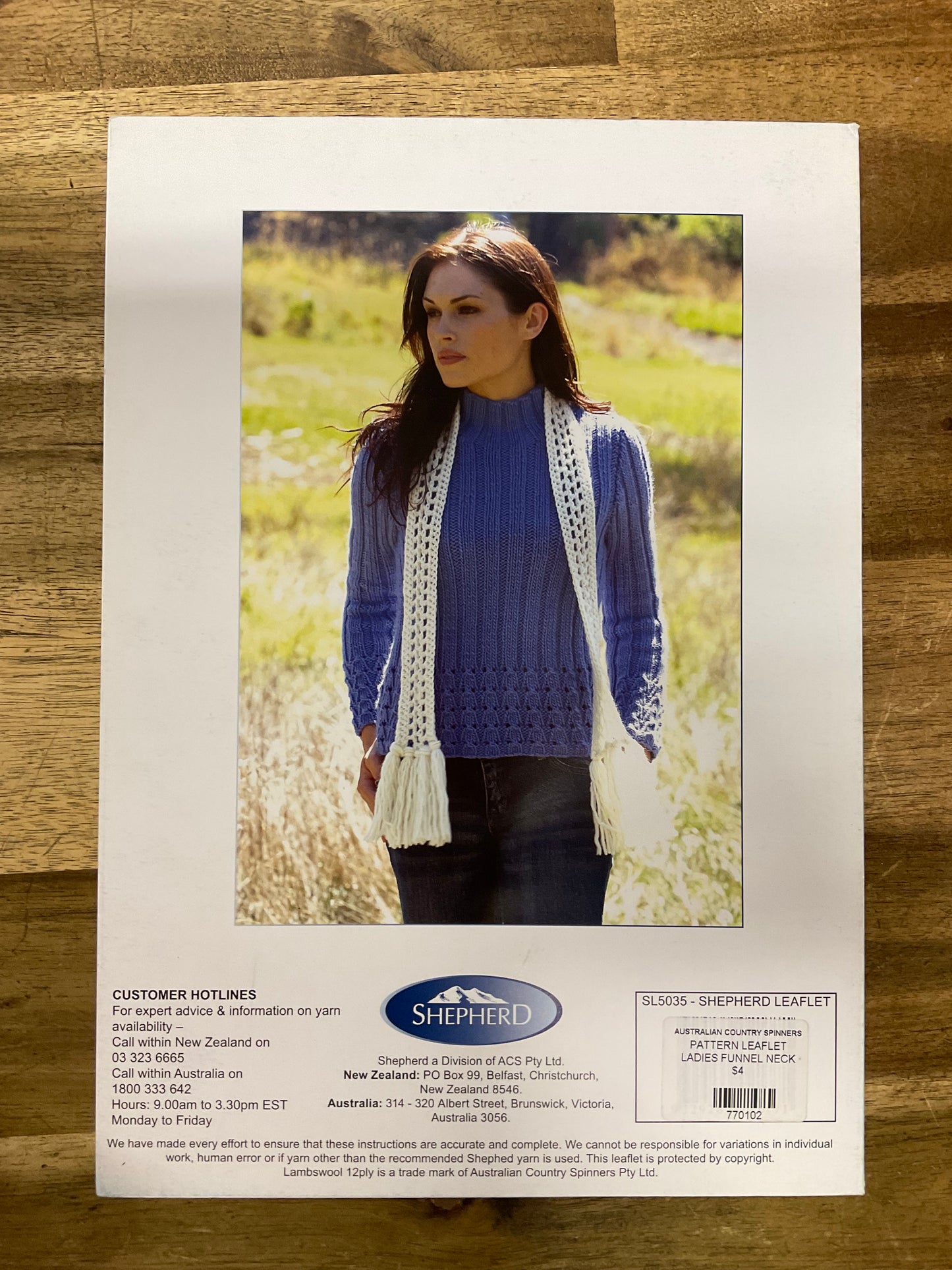 Ribby Sweater with Lace Trim Pattern *DISCONTINUED