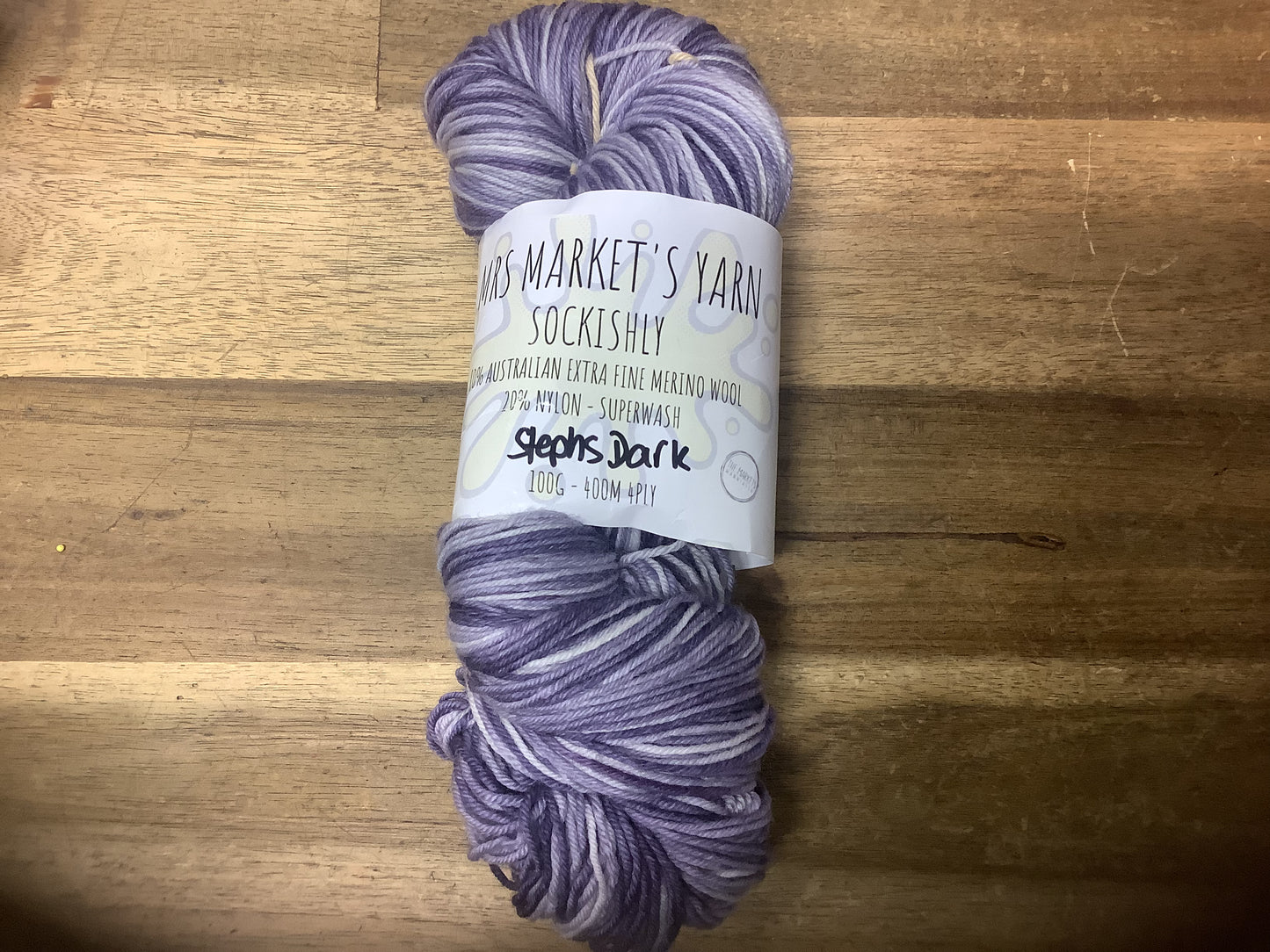 Mrs Market's Sockishly Hand Dyed Yarn 4ply