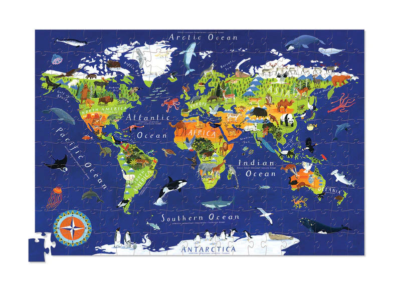 Discover + Play Puzzle 100pc World Animals