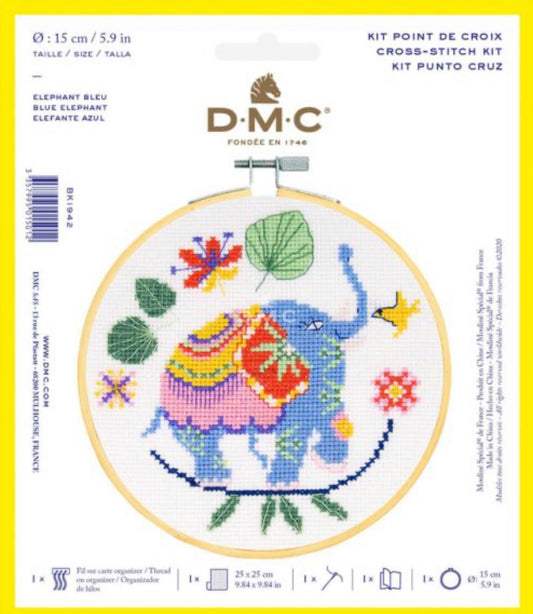 MC 15cm Cross Stitch Kit - Blue Elephant