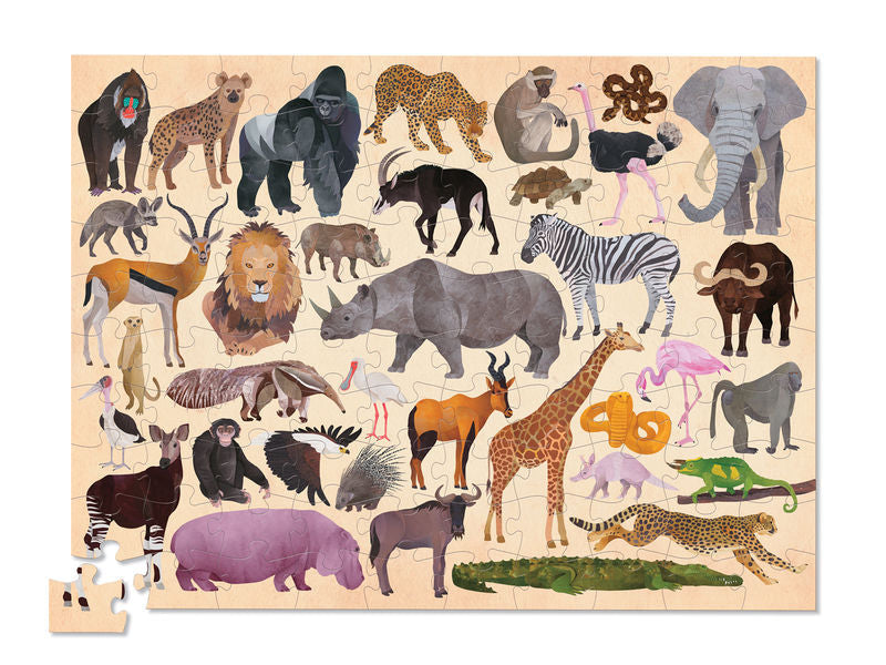 36 Animal Puzzle 100pc - Wild Animals