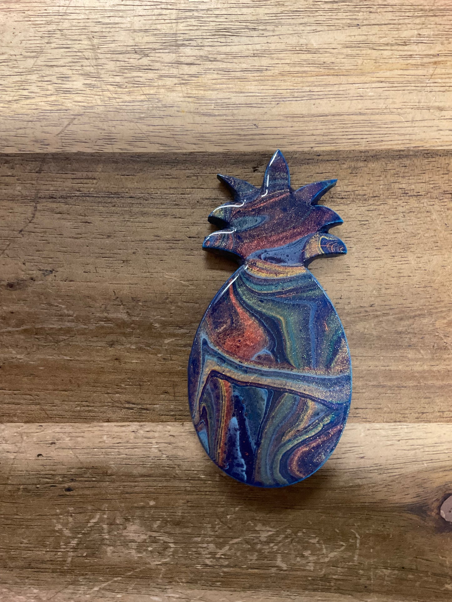 Resin Magnet Blue Pineapple