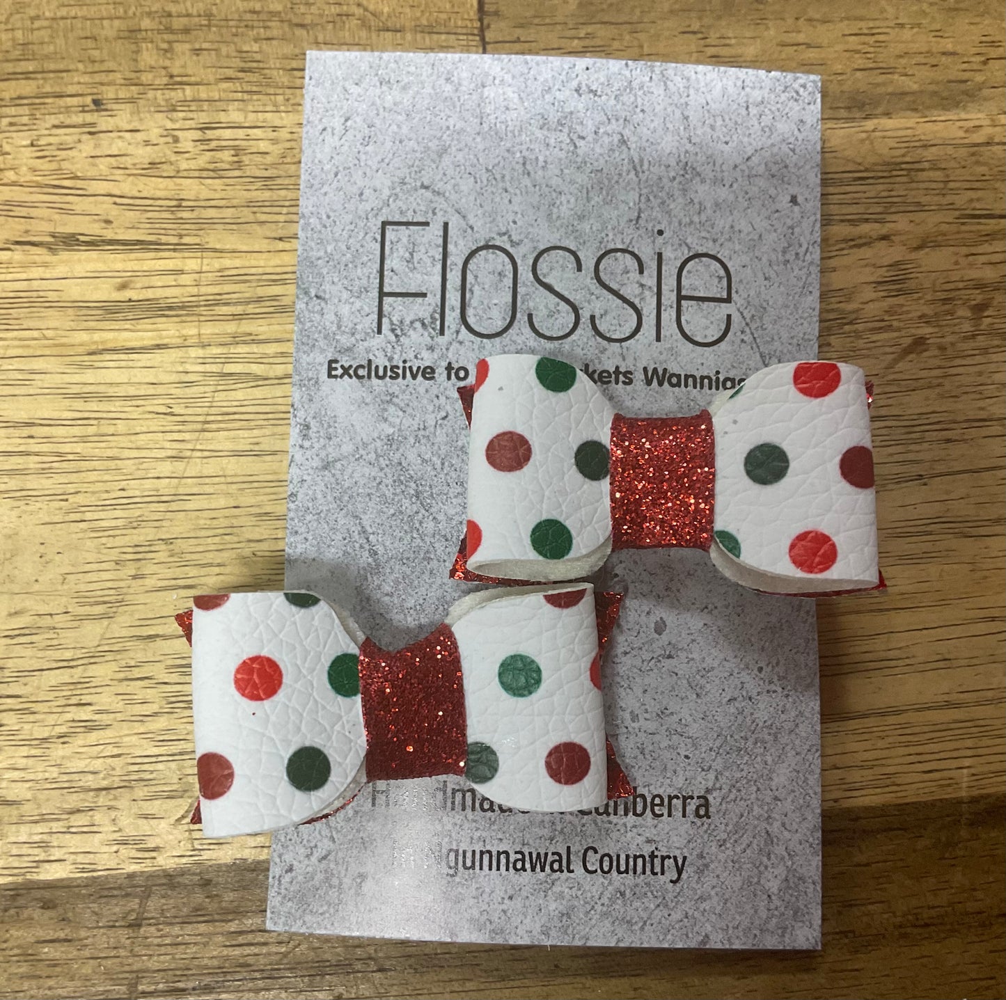 Mini Hair Bows Christmas x2 Set