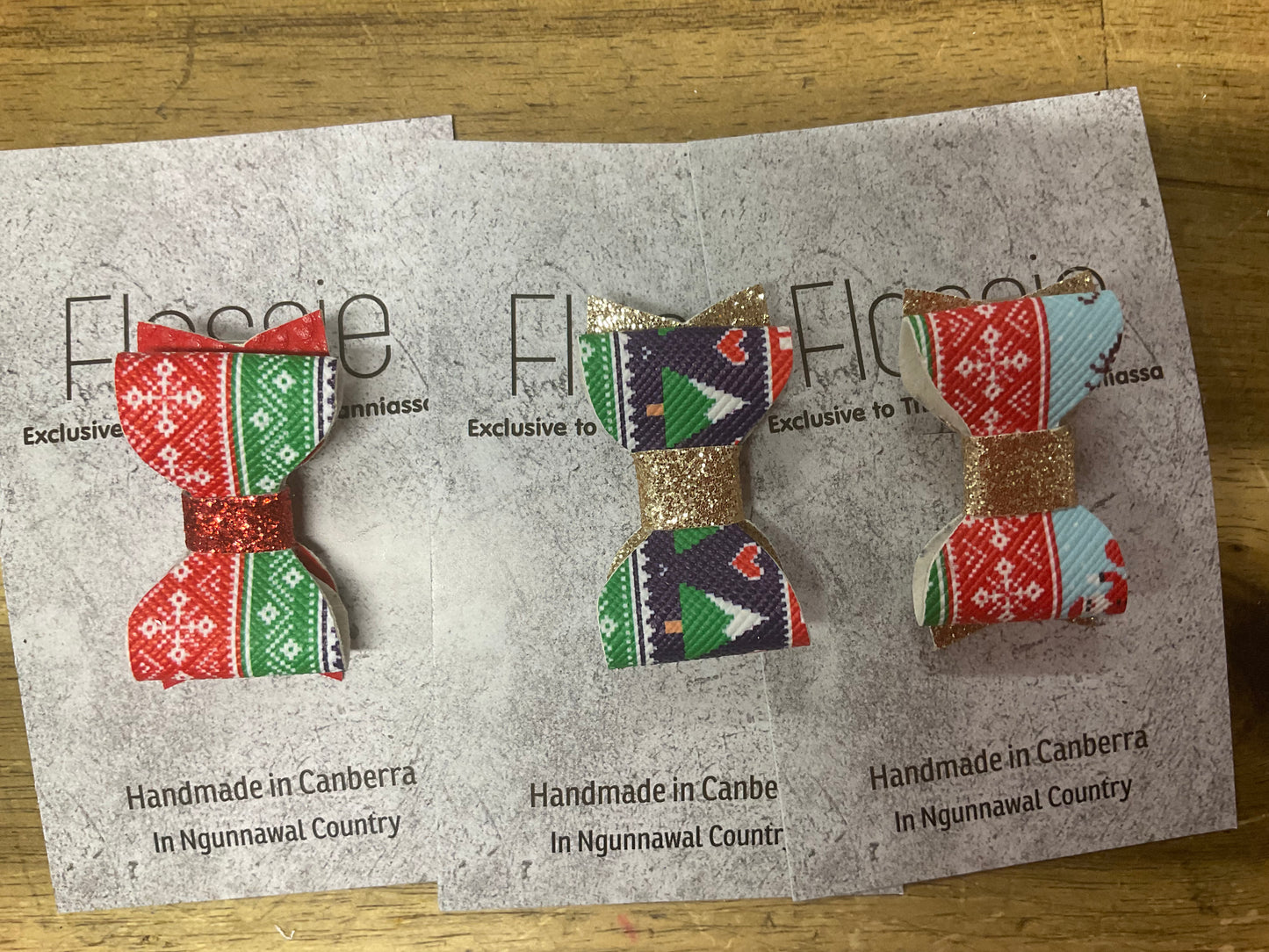 Mini Hair Bows Christmas
