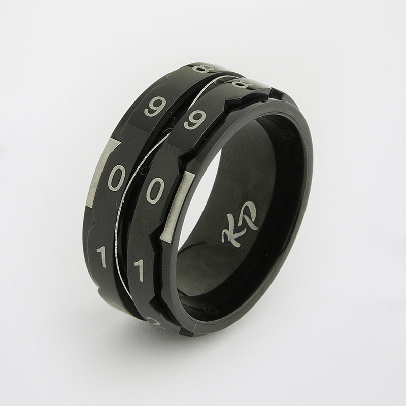 Row Counter Ring Black