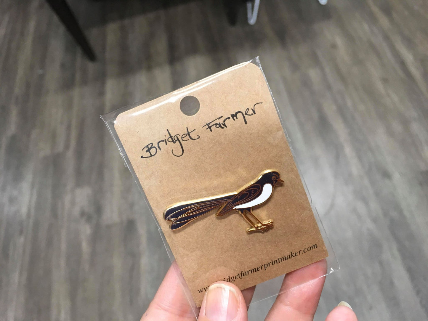 Willie Wagtail Lapel Pin
