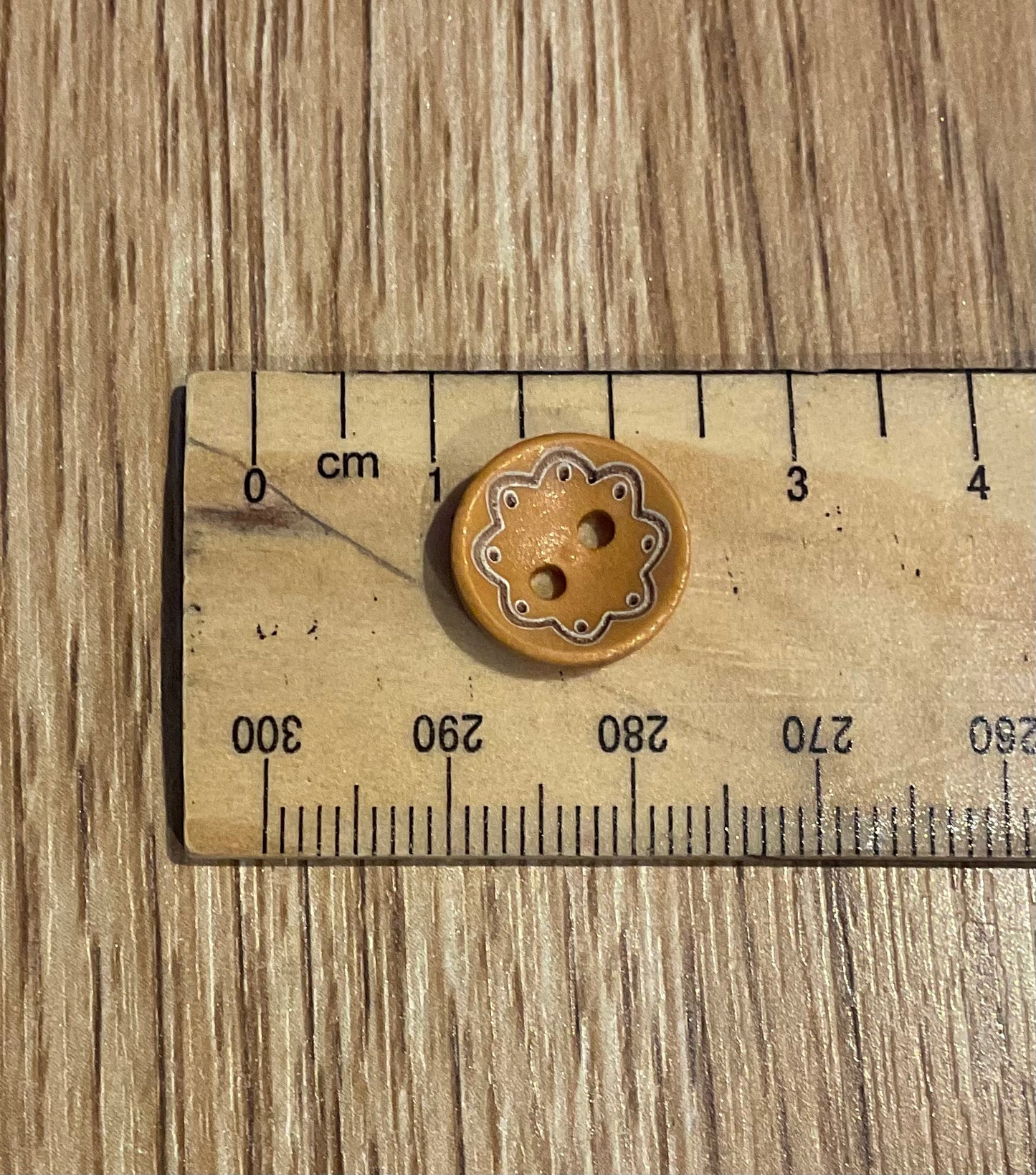*Loose Buttons - Wooden with Printed Design