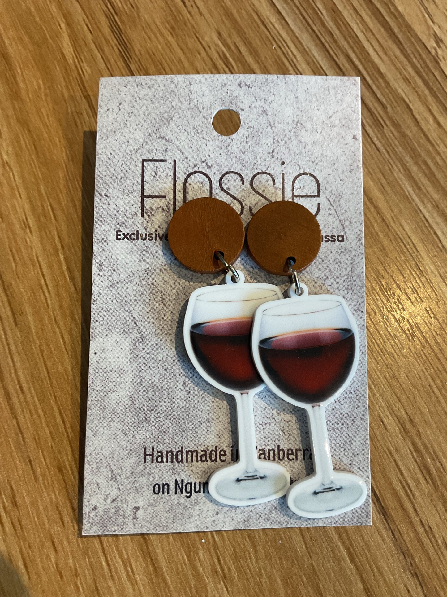 *Earrings Wine Glass Dangles