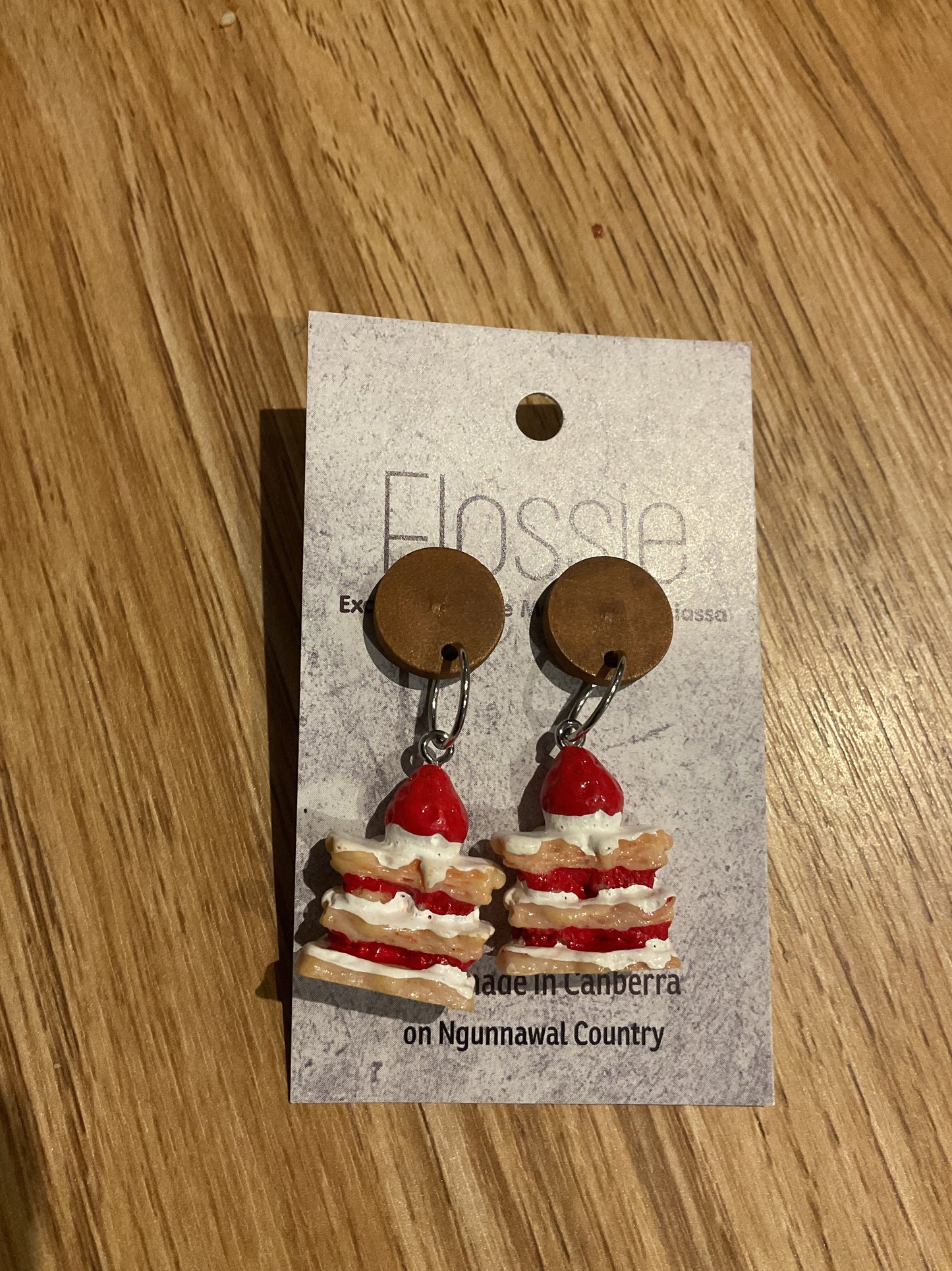 *Earrings Strawberry Treat Dangles