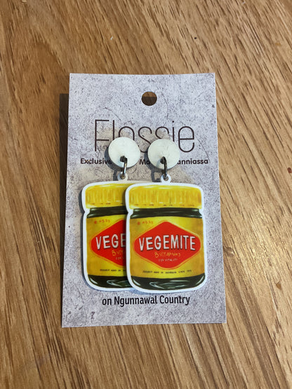 *Earrings Vegemite Dangles