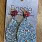 *Earrings Silver Glitter Dangles