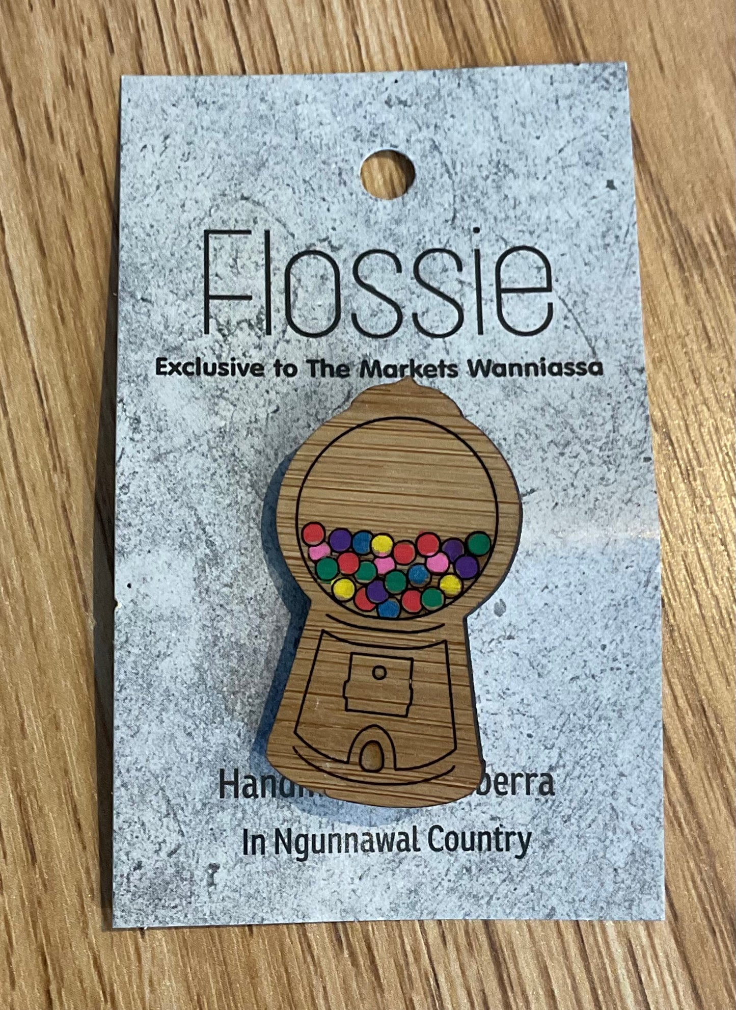 *Brooch Hand Painted Gumball Machine
