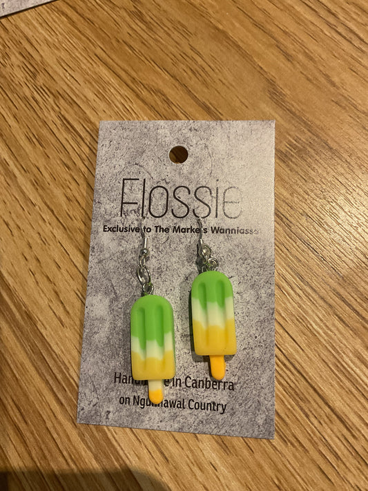 *Earrings Lime Ice Cream Dangles