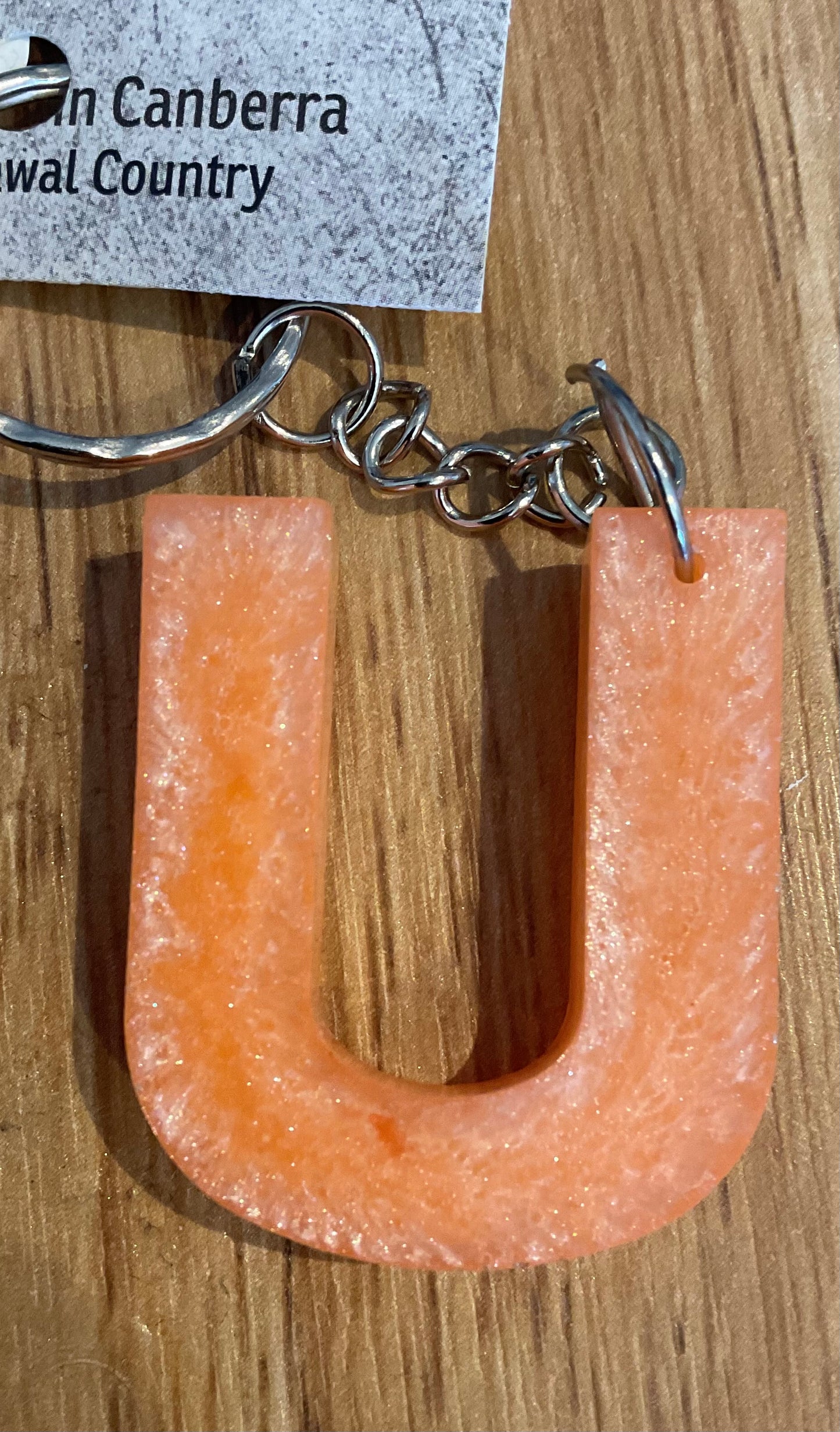 *Keychain Resin Letter U