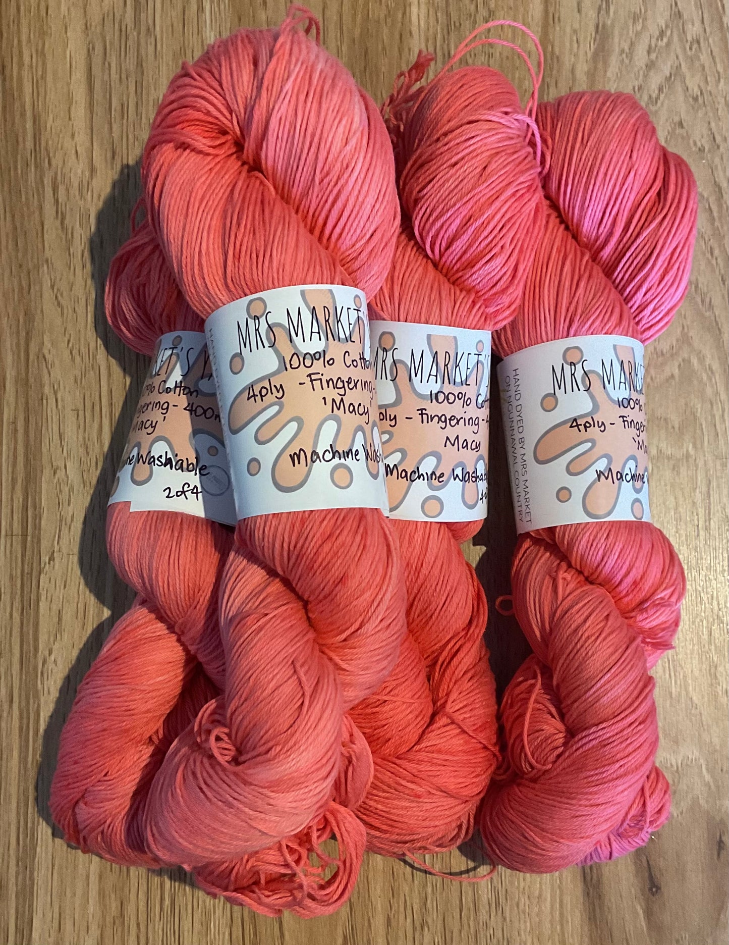 *Cottonia4 4ply 100% Cotton Yarn Macy