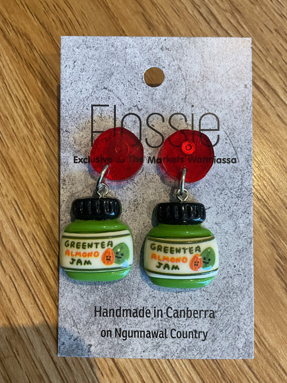 *Earrings Green Tea Jam Dangles