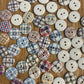 *Loose Buttons - Wooden Plaid Print