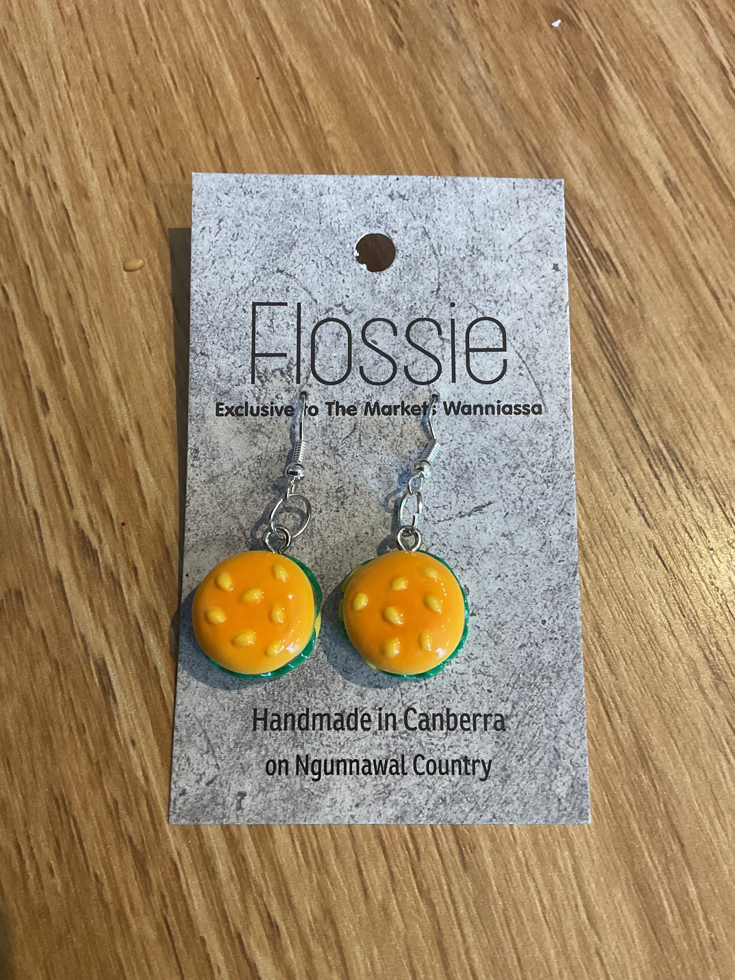 *Earrings Hamburger Dangles