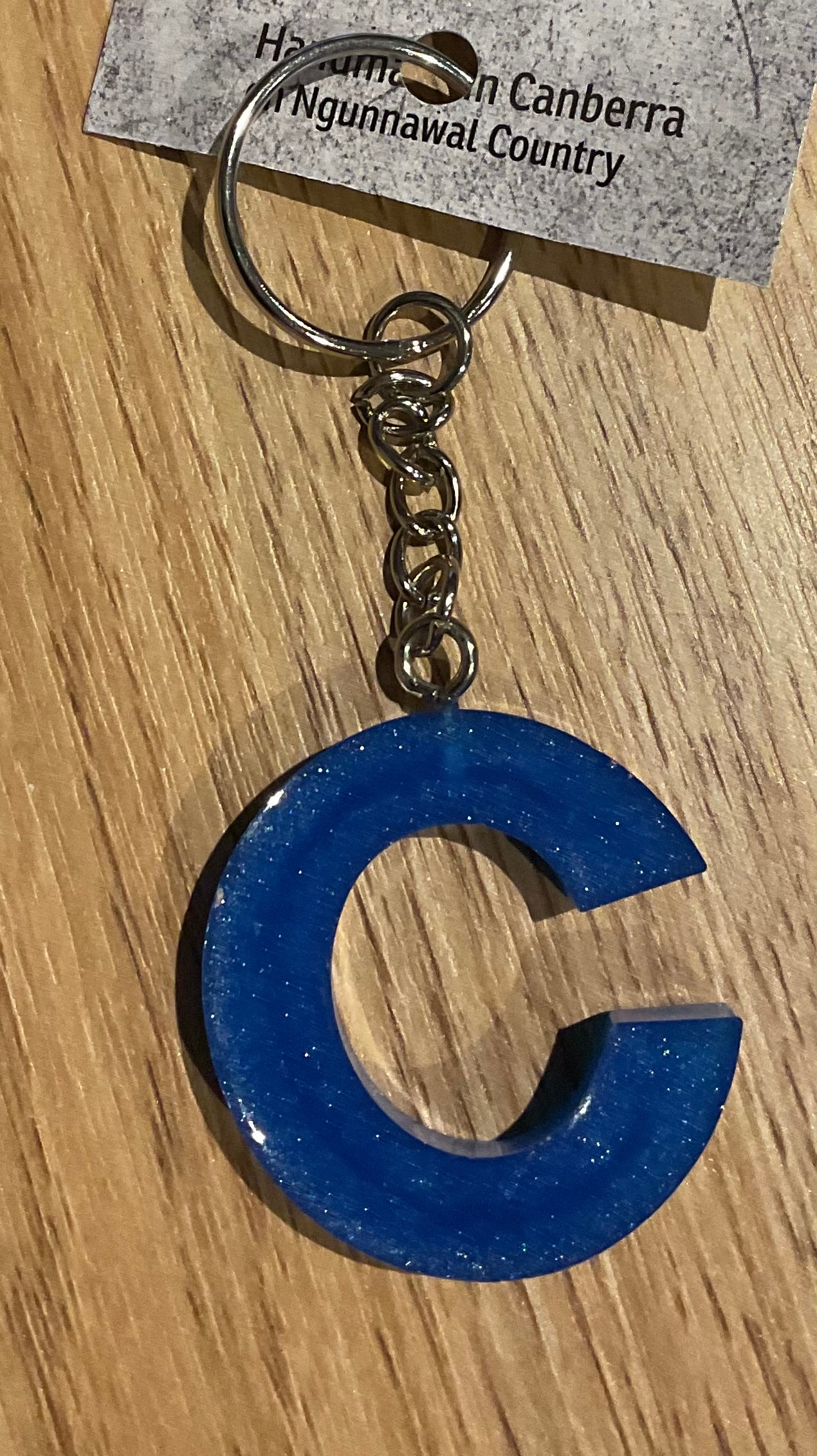 *Keychain Resin Letter C