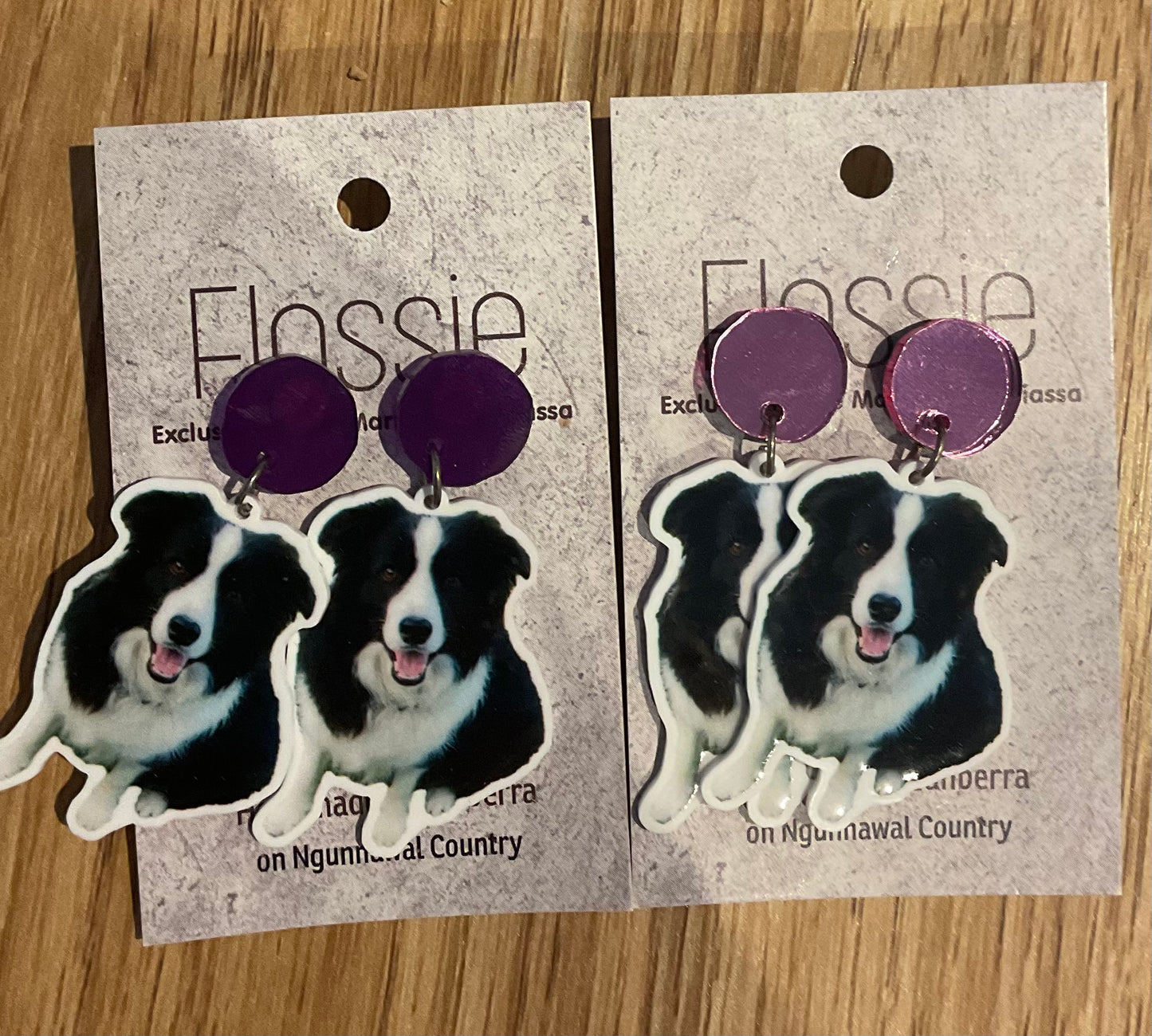 Earrings Border Collie Dangles