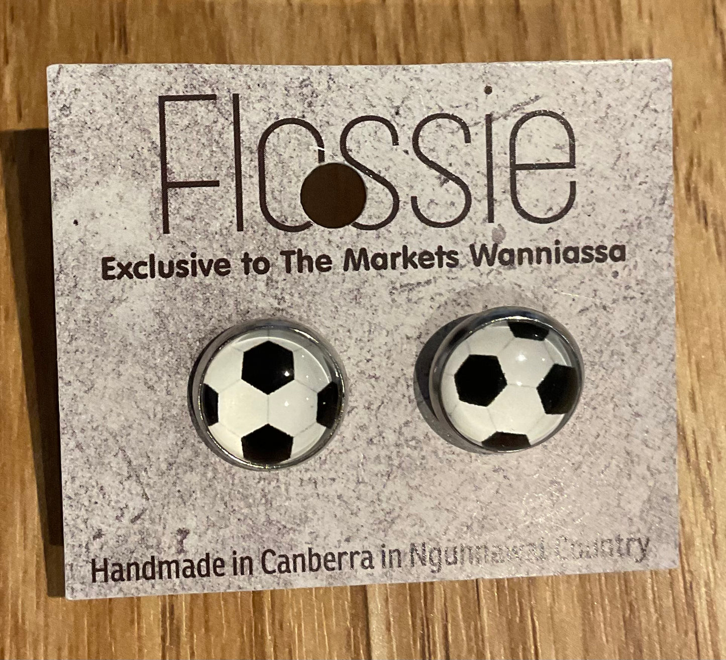 *Earrings Soccer Ball Studs