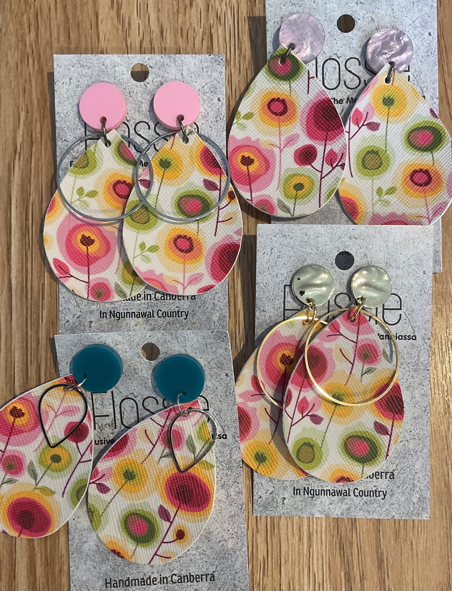 *Earrings Spring Flowers Dangles